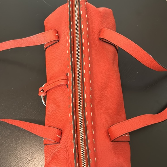 BCBGMaxAzria Contrast Stitching Leather Shoulder Bag - Picture 11 of 16